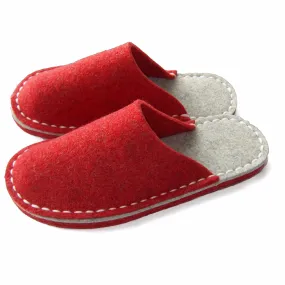 Simple Hand-stitched Felt Slippers