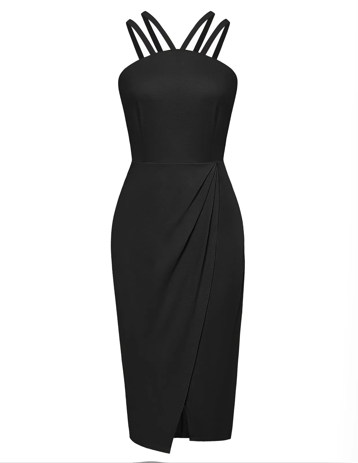 Sleeveless Bodycon Slip Dress Vintage Cocktail Party Wedding Guest Dress