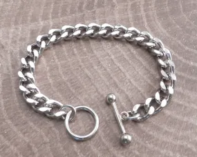 Squared Leash Chain Bracelet Toggle