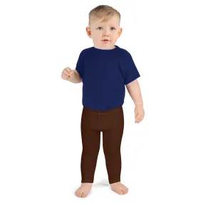 Stay Active, Stay Stylish: Boys' Solid Athletic Leggings - Chocolate