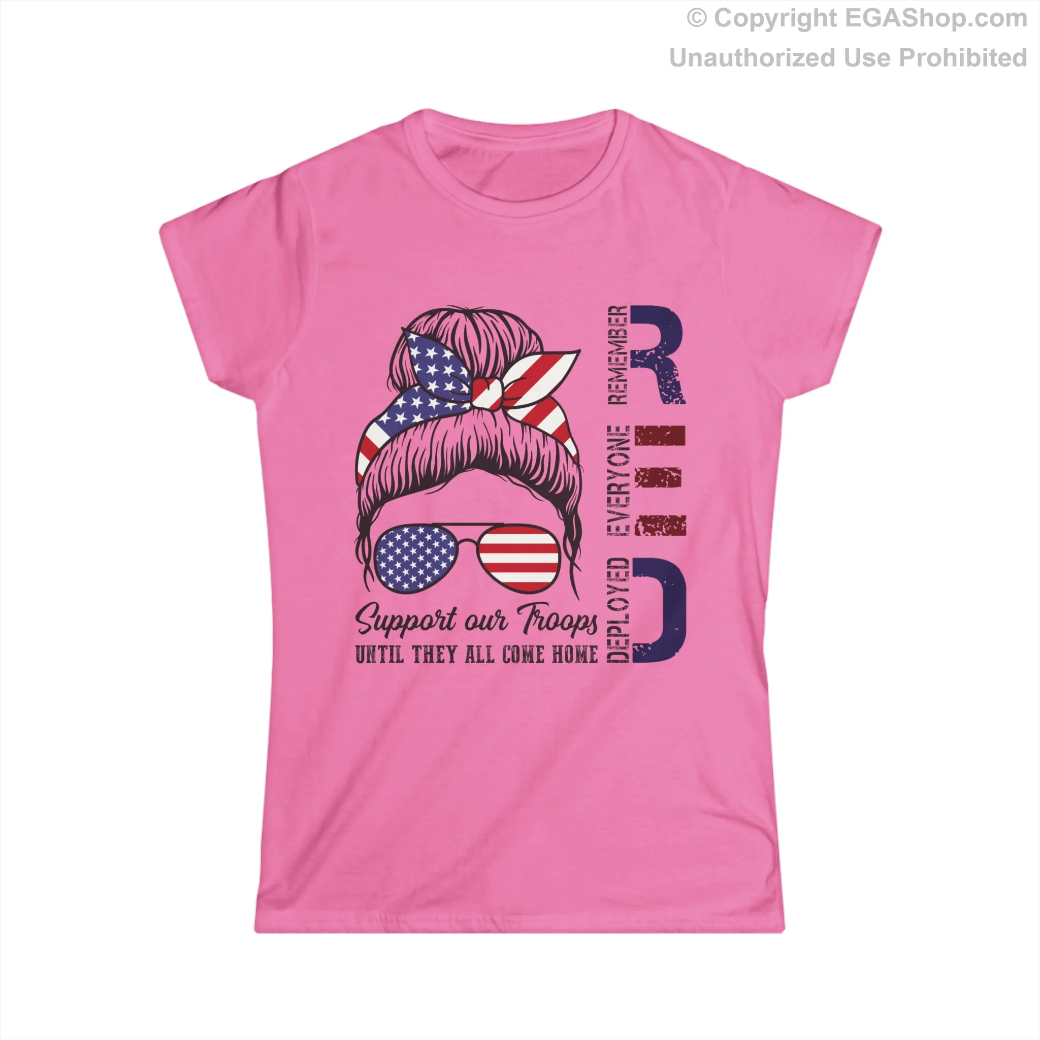 T-Shirt, Ladies Fit: Red Friday Rosie Remember Everyone Deployed