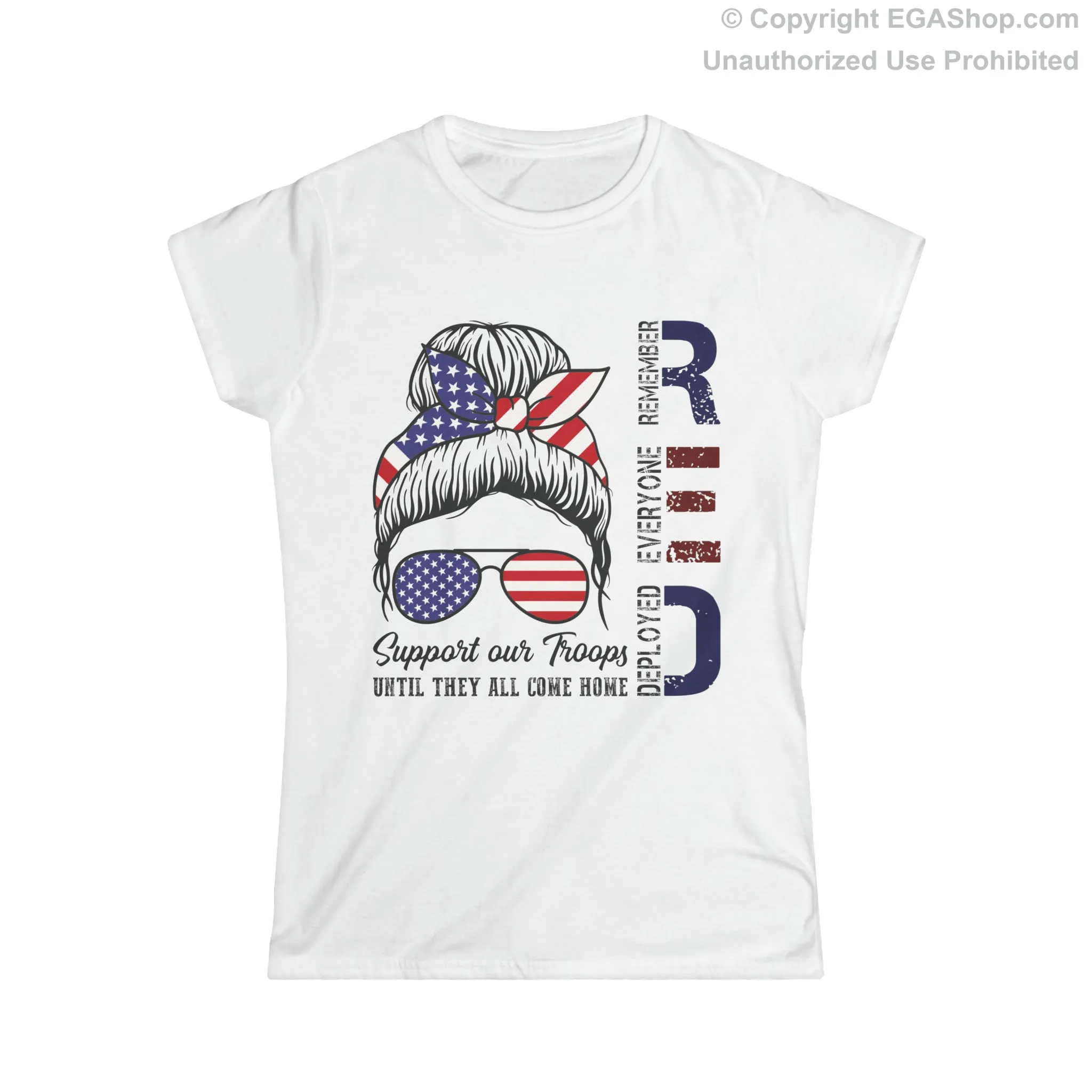 T-Shirt, Ladies Fit: Red Friday Rosie Remember Everyone Deployed