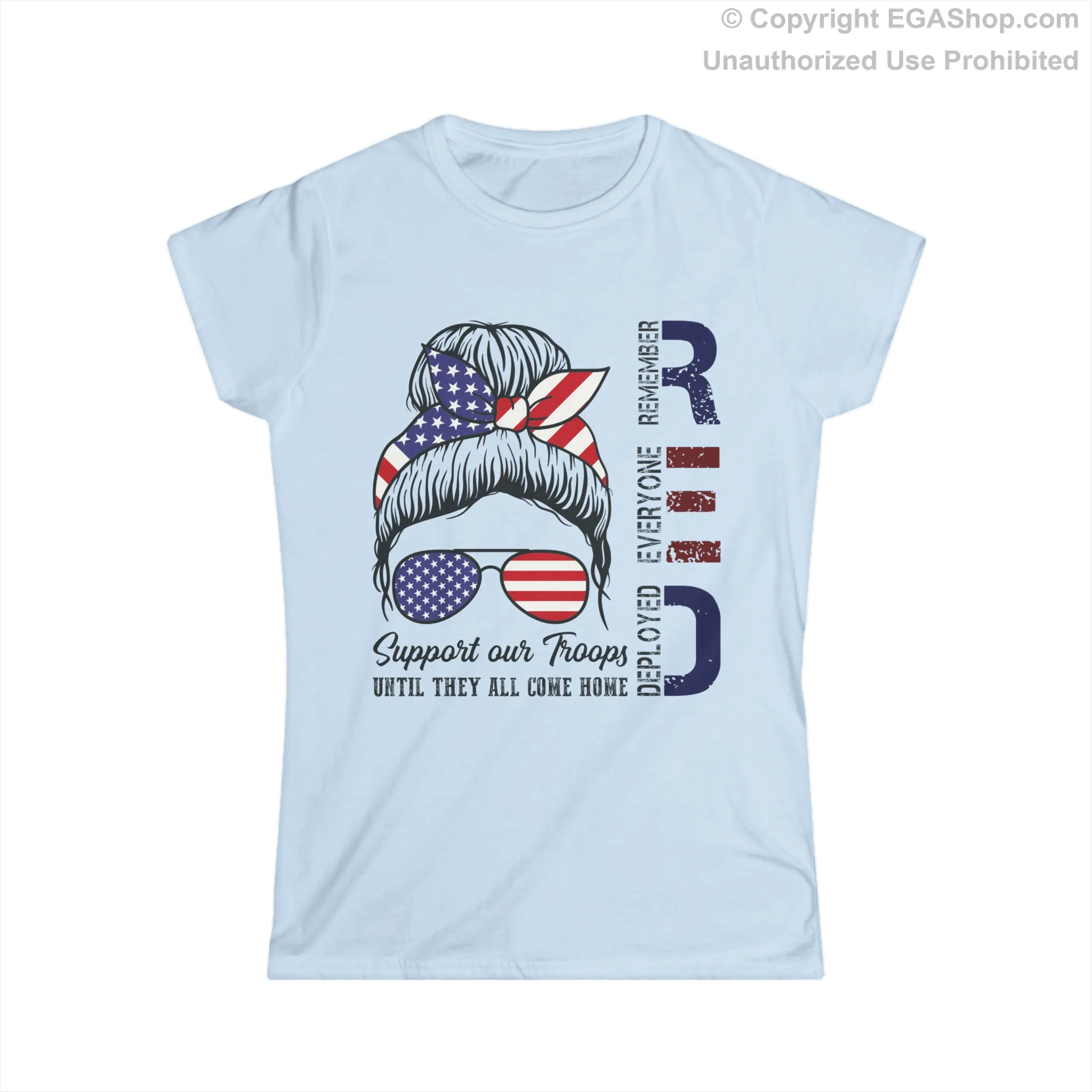 T-Shirt, Ladies Fit: Red Friday Rosie Remember Everyone Deployed