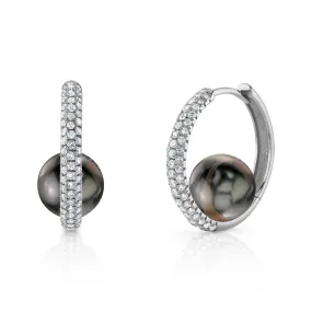 Tahitian South Sea Pearl & Diamond Enchantment Earrings