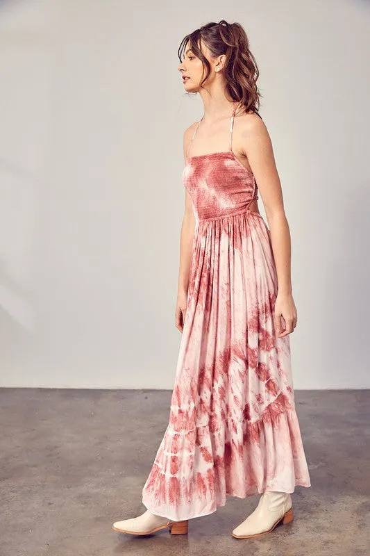 Tinker Tie Dye Maxi Dress - Mauve