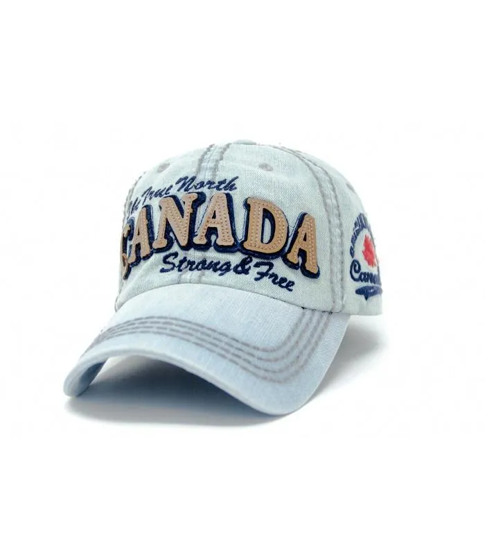 True North Strong And Free Sand-washed Cap