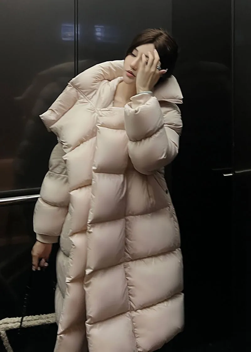 Winter Oversize Hooded Long Down Puffy Coat