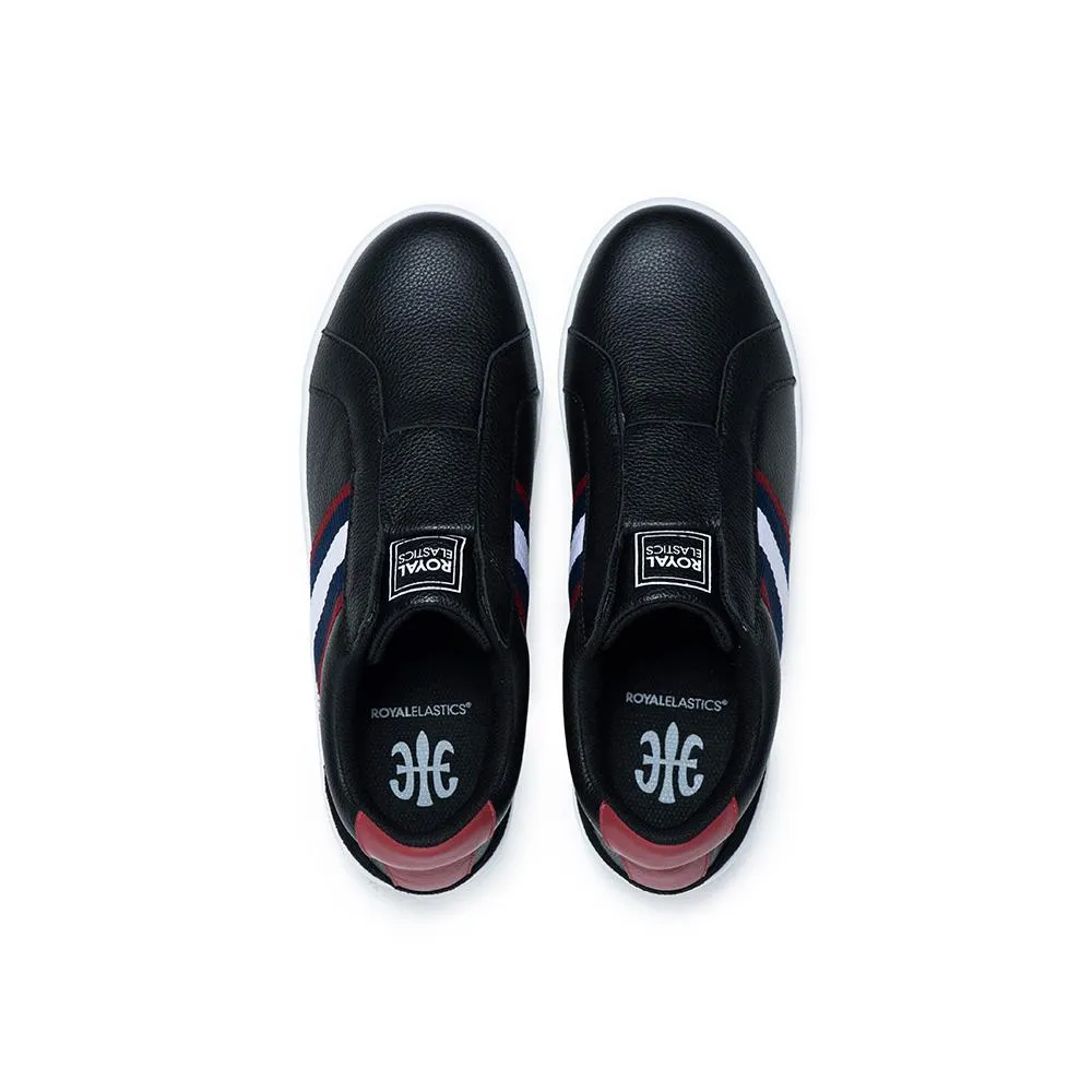 Women's Bishop Black Red Blue Leather Sneakers 91712-910