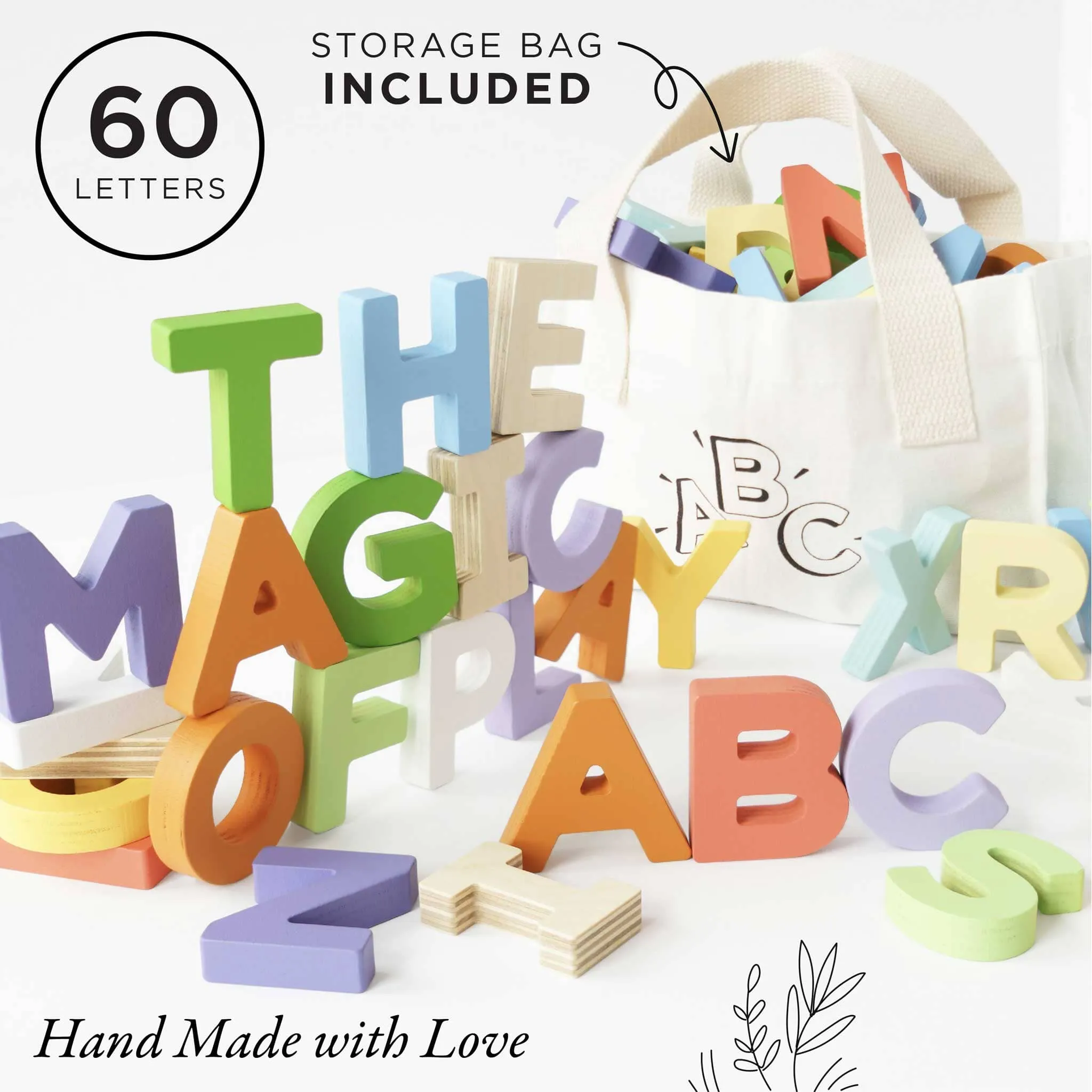 Wooden Alphabet Set & Bag