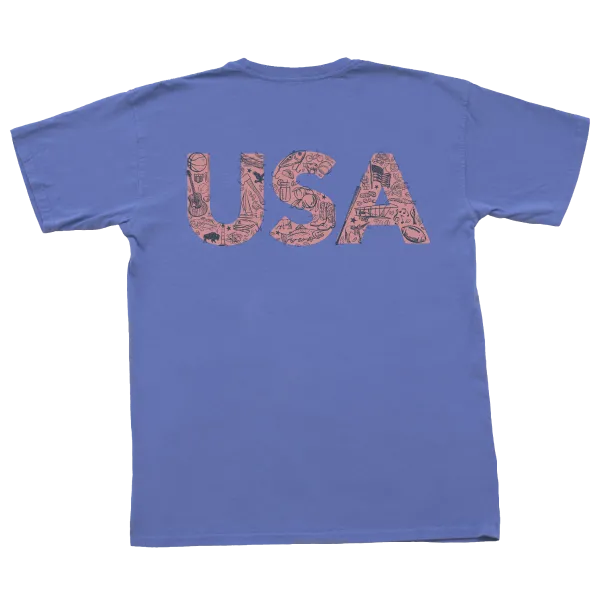 YOUTH - USA Initials Short Sleeve Tee